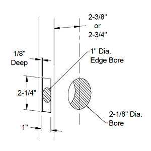 diagram of door knob parts