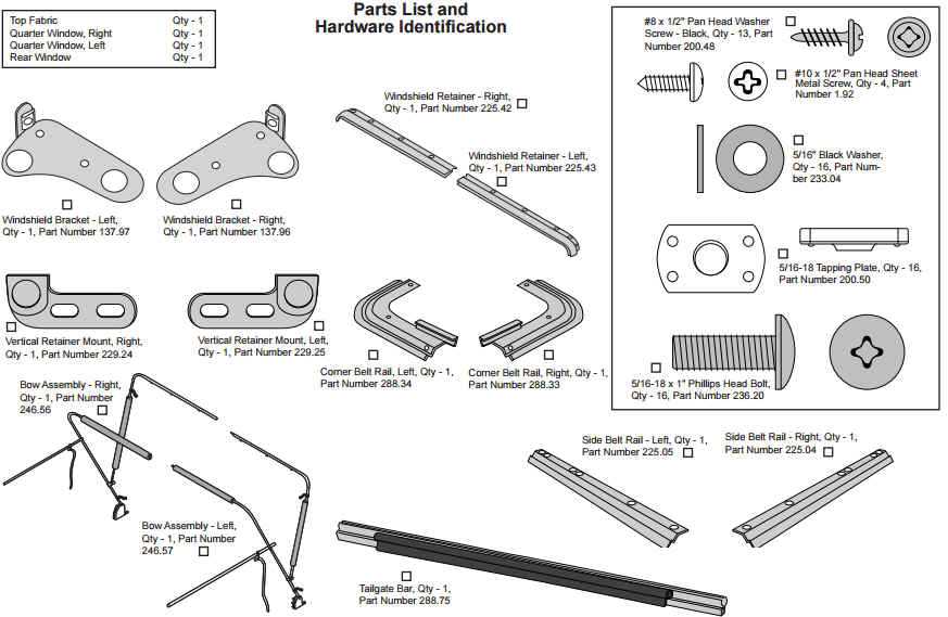 jeep wrangler yj soft top parts diagram