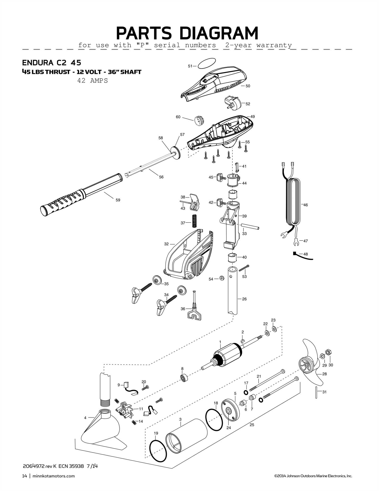 minn kota edge 45 parts diagram