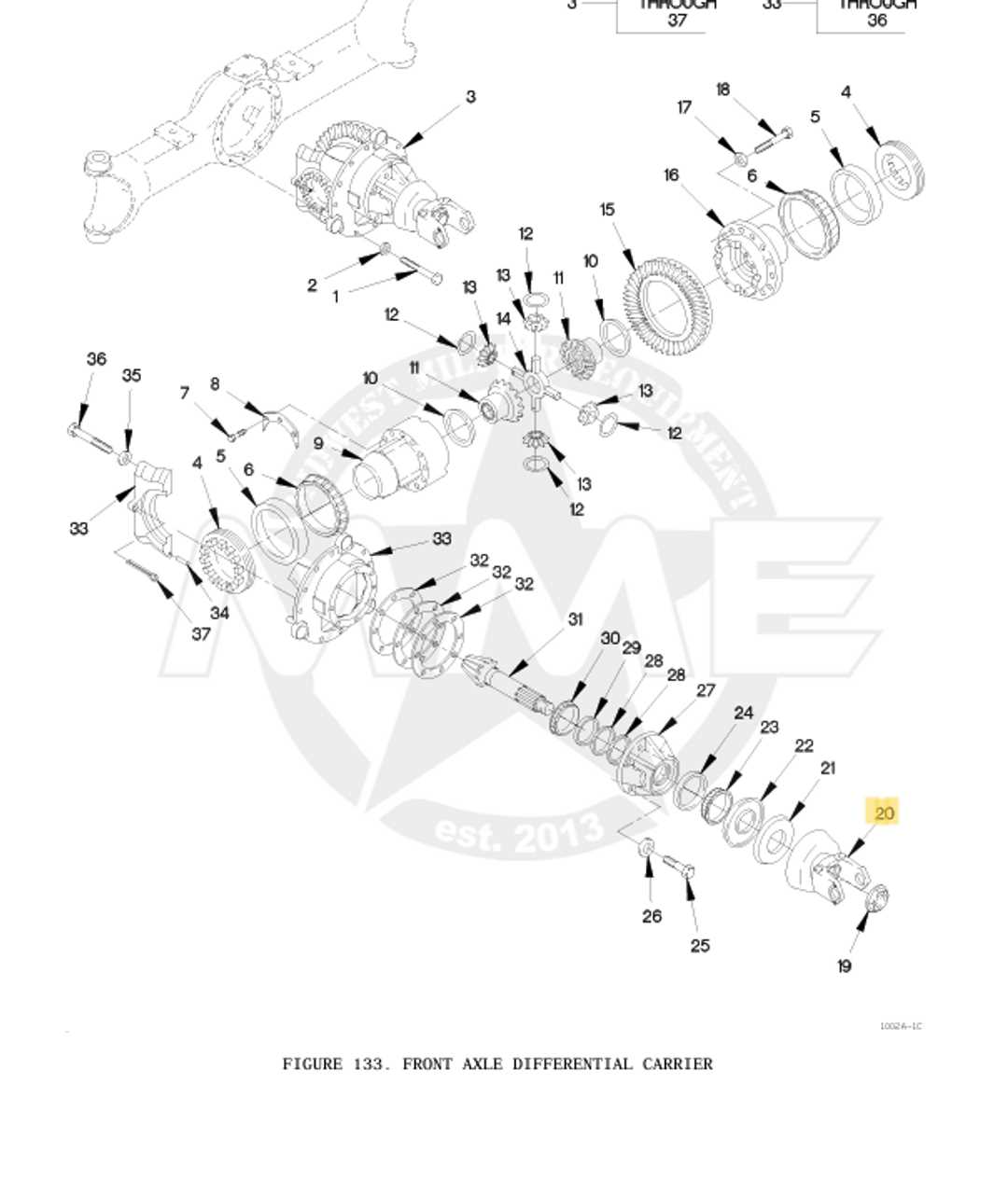 chevy front differential parts diagram