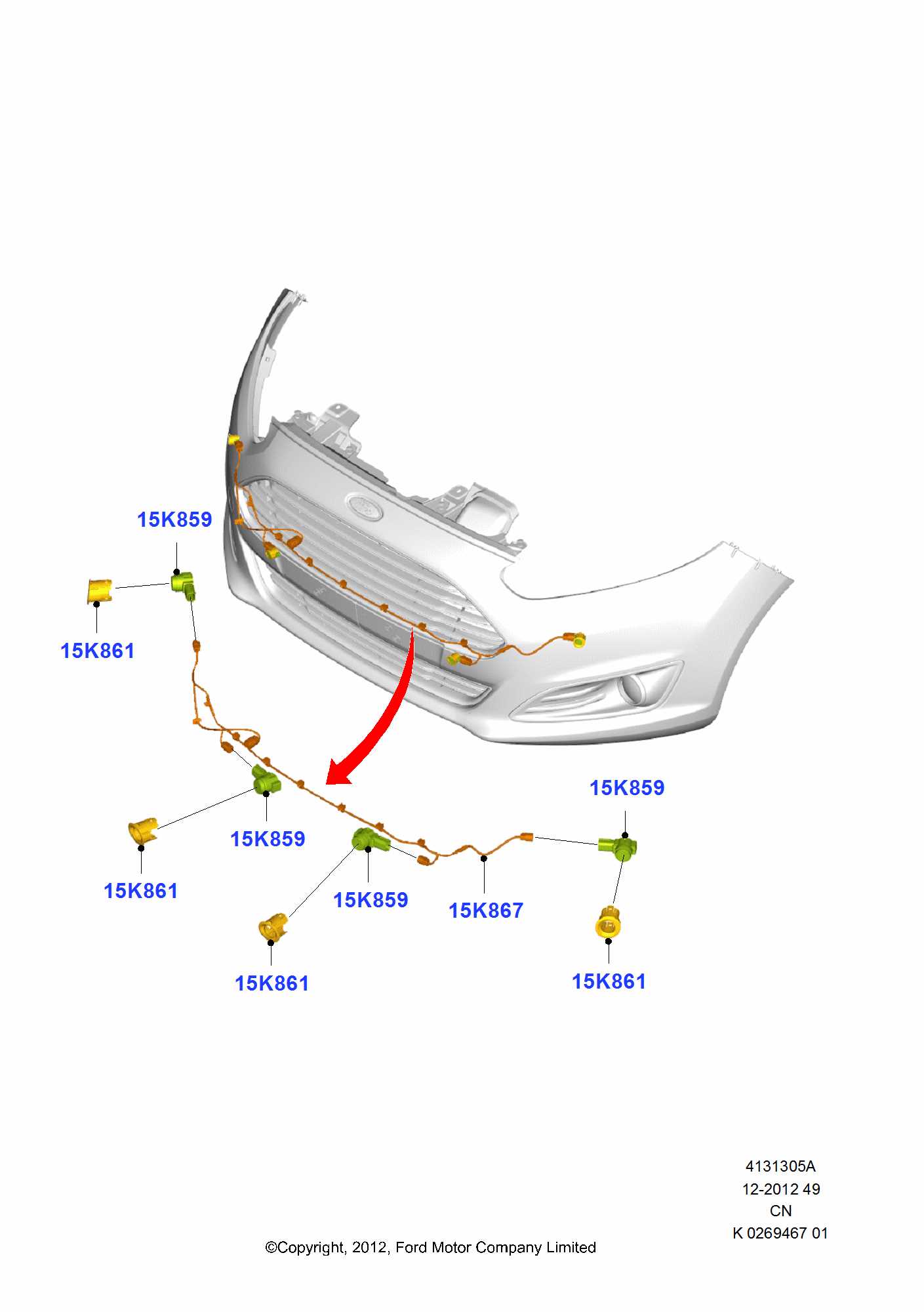 ford fiesta body parts diagram