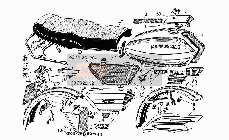 motorcycle body parts diagram