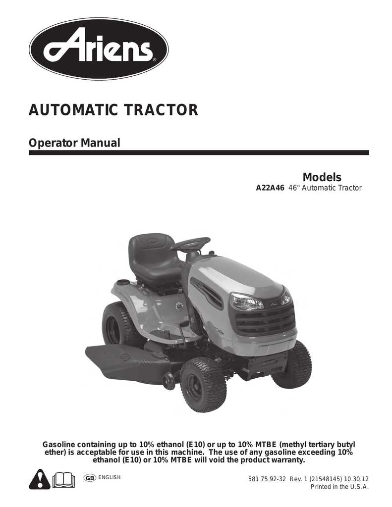 ariens 46 riding mower parts diagram