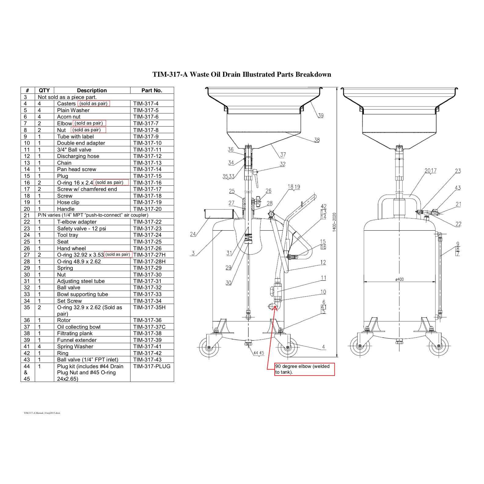 drain parts diagram