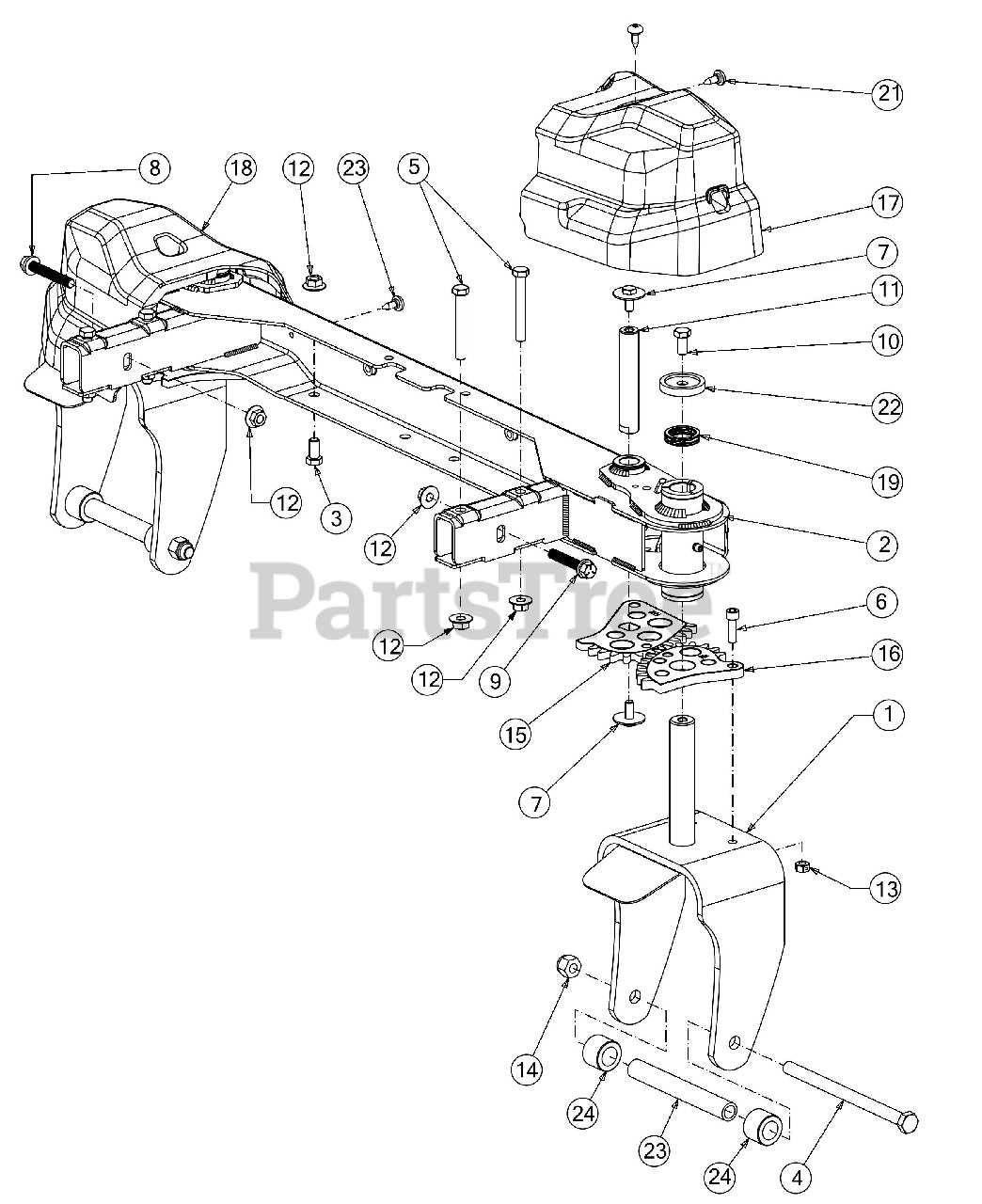 cub cadet rzt 54 parts diagram