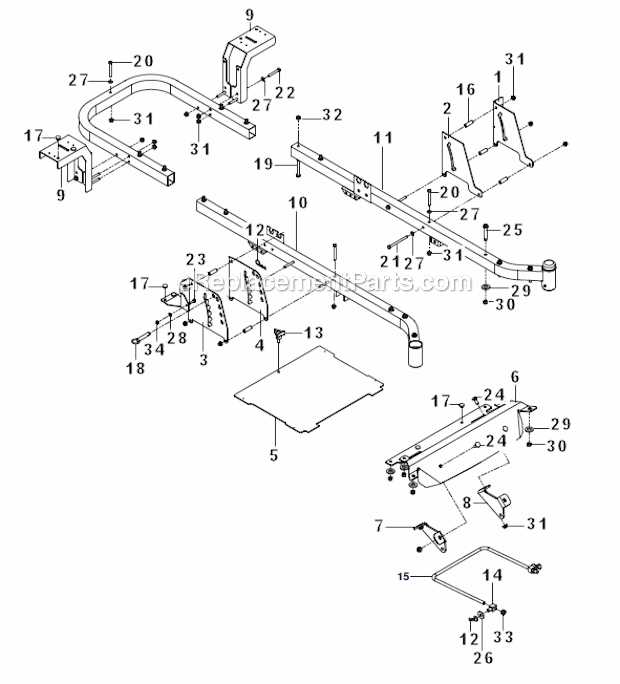 husqvarna 46 inch mower deck parts diagram