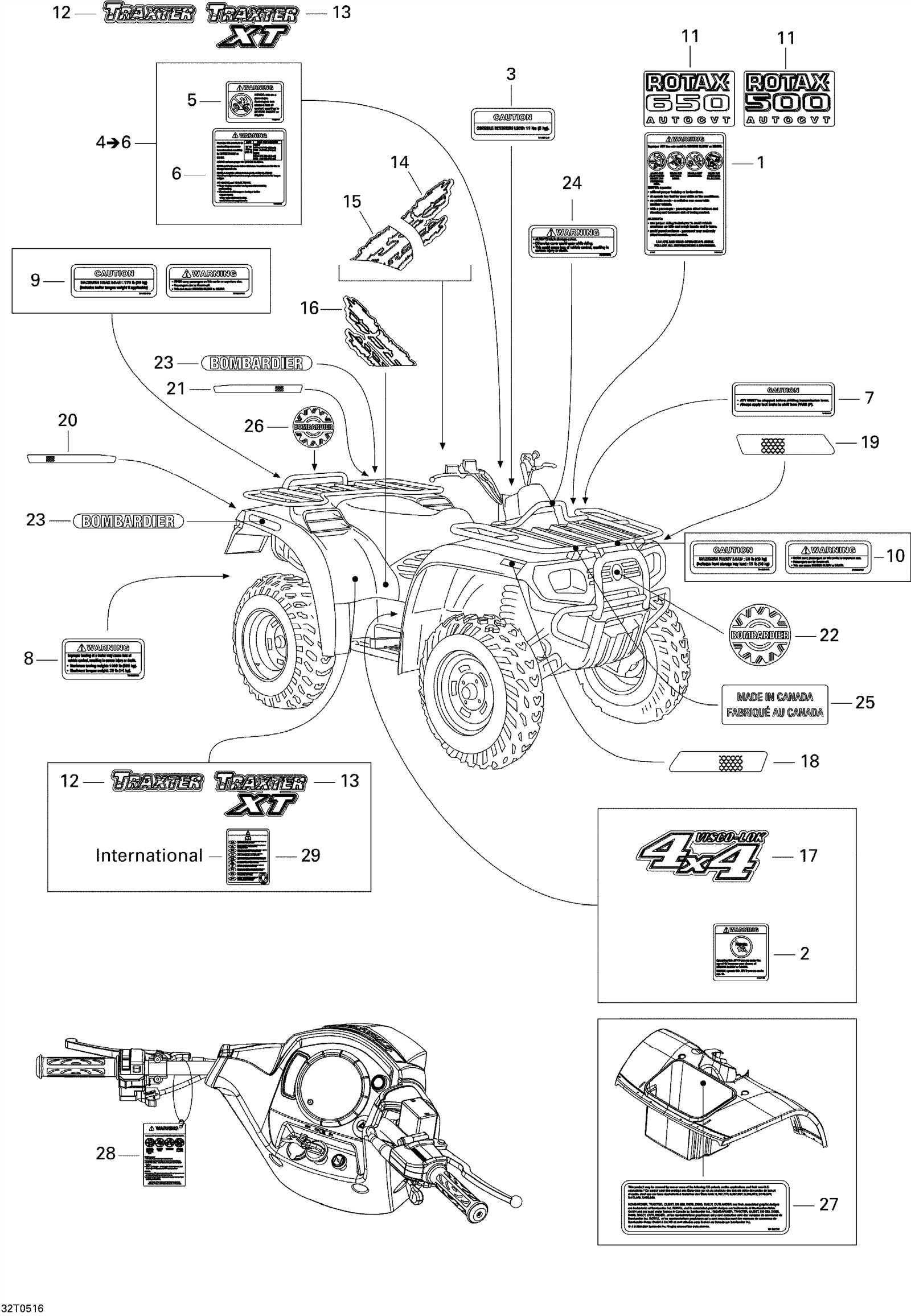 bombardier traxter 500 parts diagram