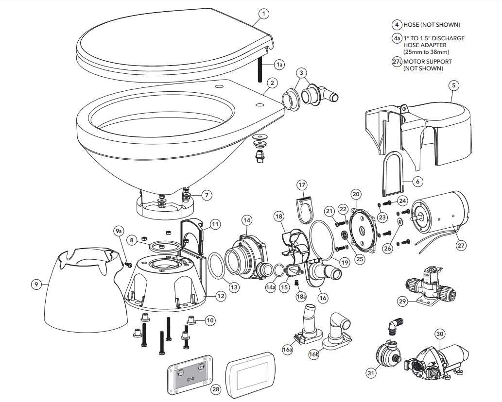 jabsco marine toilet parts diagram