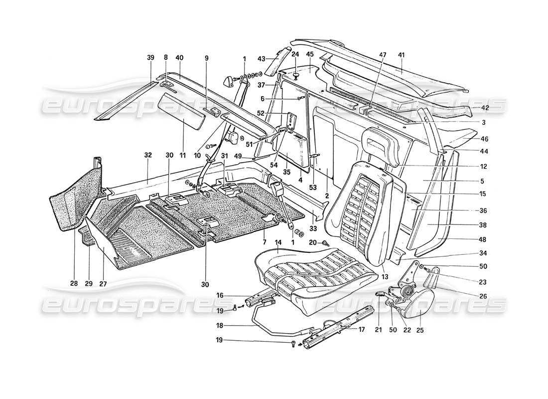 ford seat parts diagram