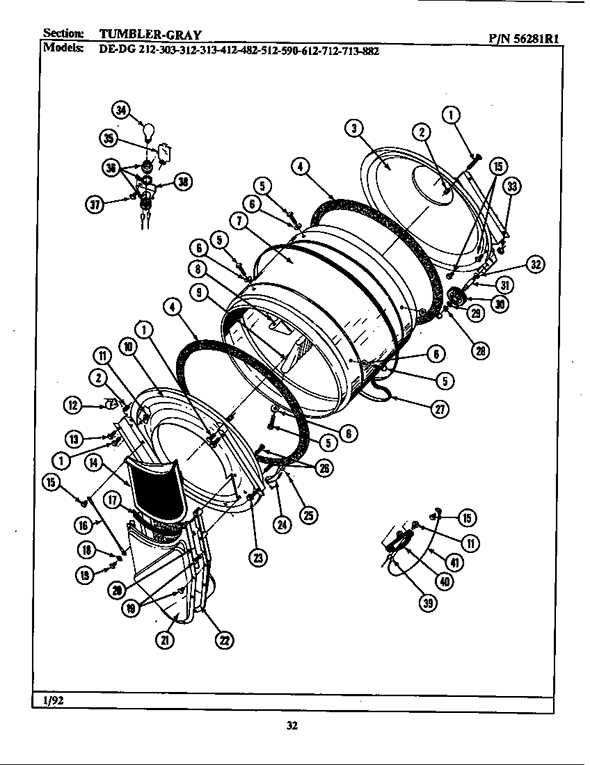 maytag commercial dryer parts diagram