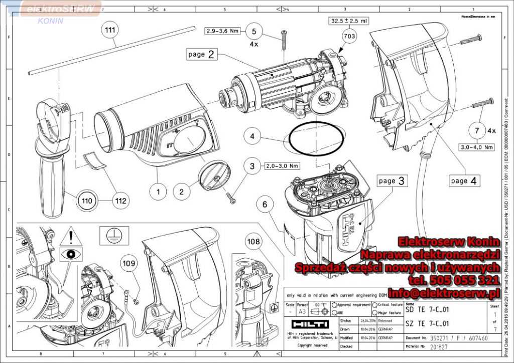 hilti te 15 parts diagram