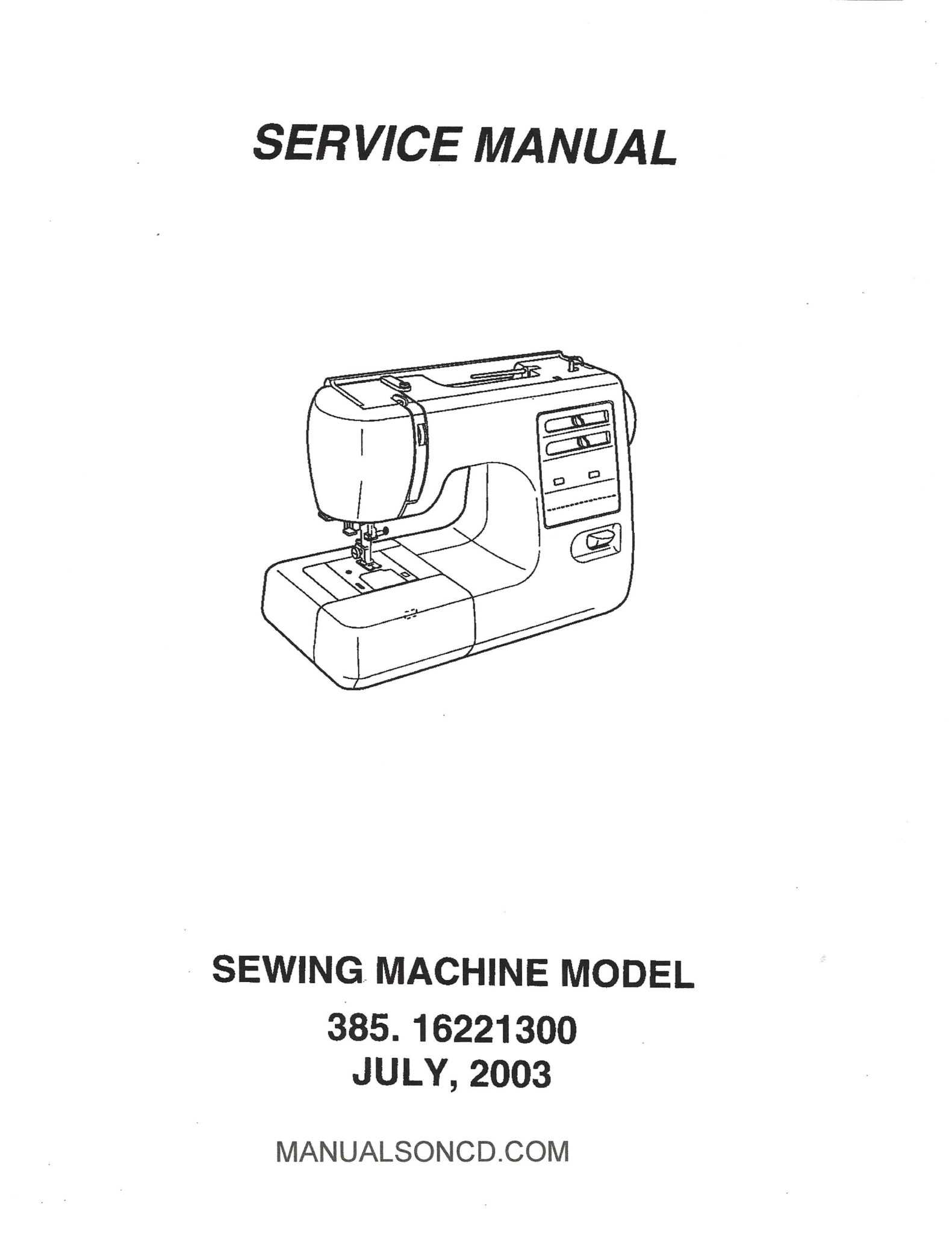 kenmore 385 sewing machine parts diagram