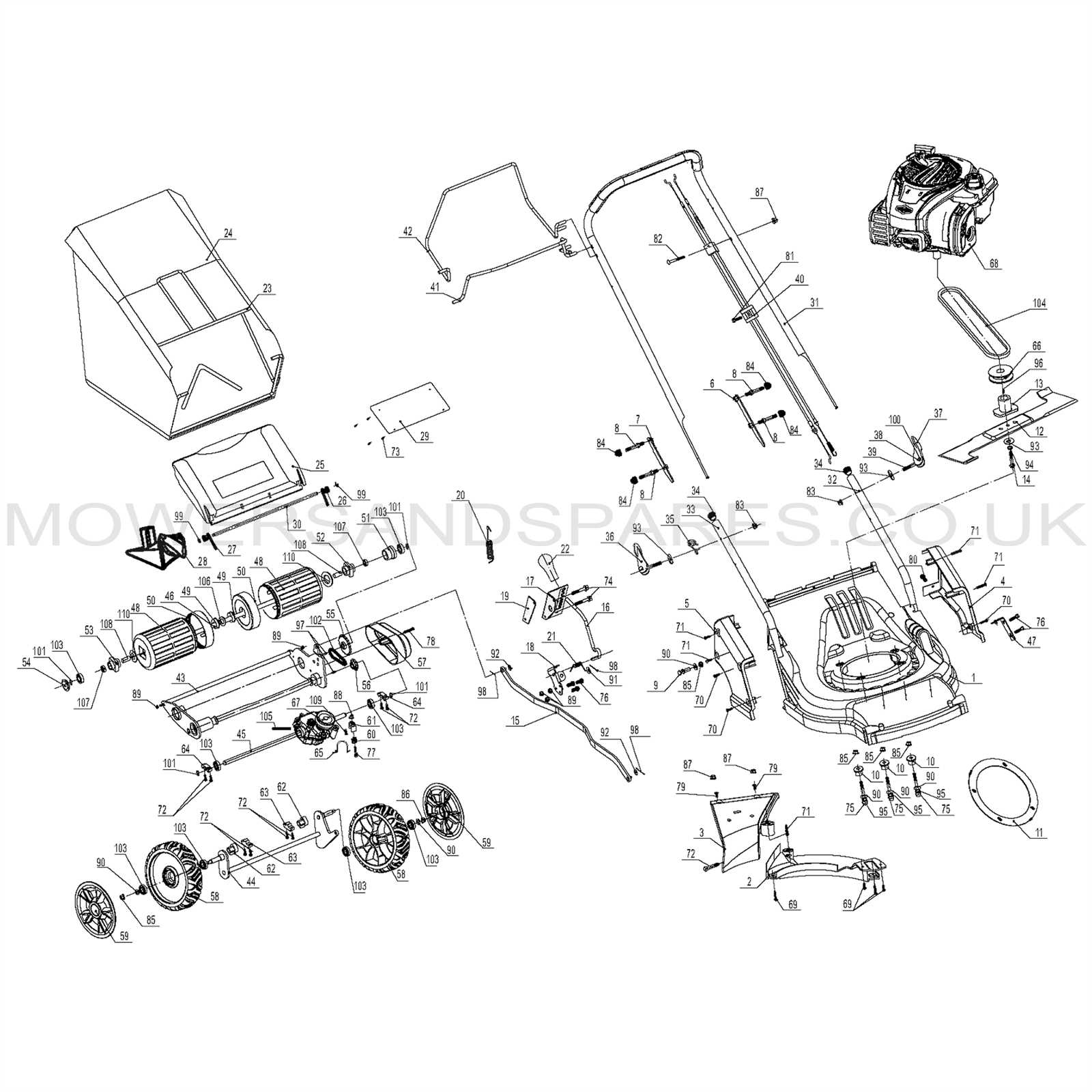 castelgarden parts diagram