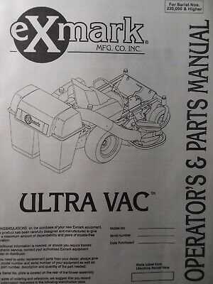 exmark ultra vac parts diagram