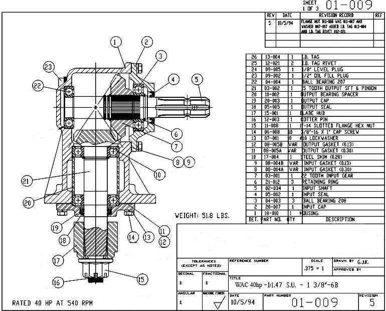 gearbox parts diagram