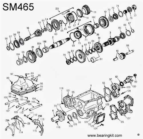 exploded view np246 transfer case parts diagram