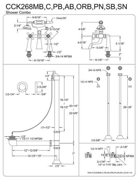 parts of a bathtub diagram