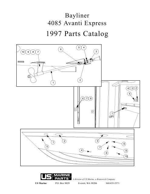 complete replacement bayliner parts diagram