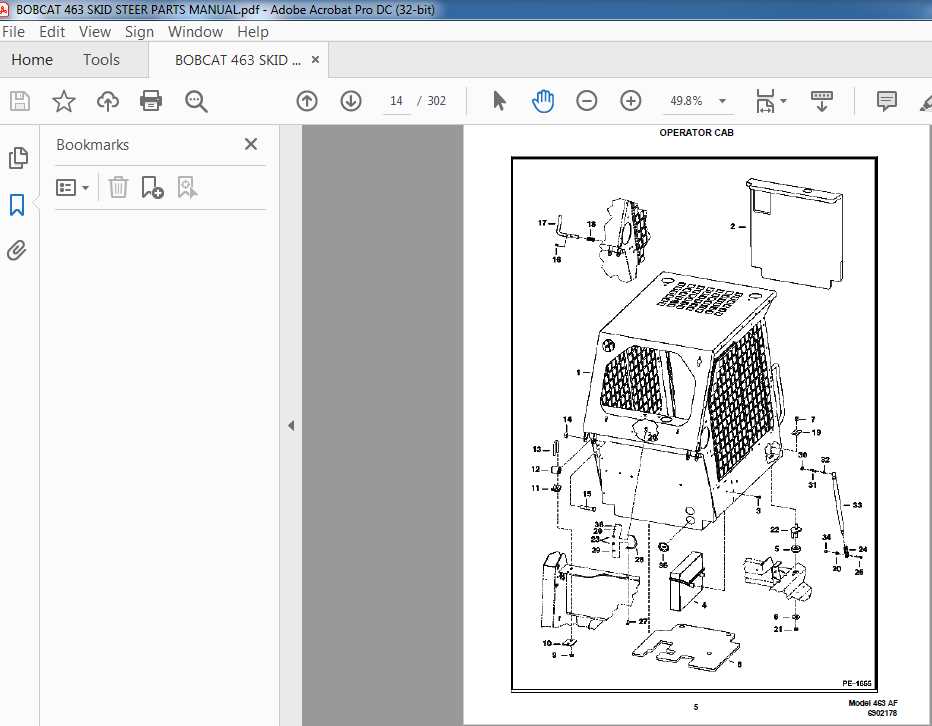 bobcat 463 parts diagram