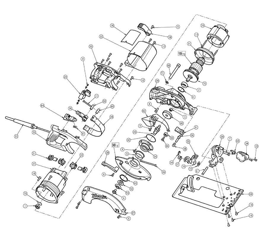 milwaukee circular saw parts diagram