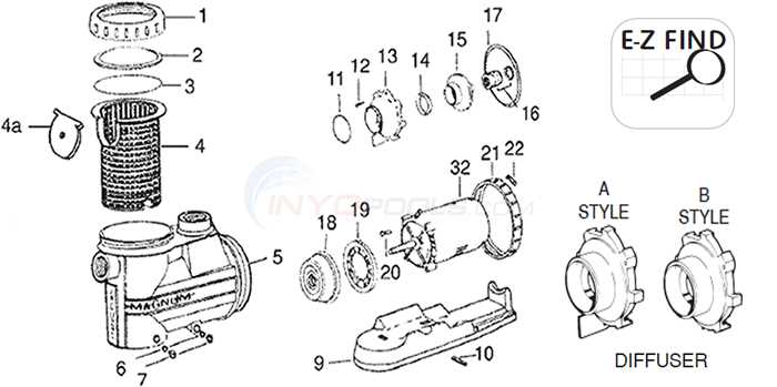 jacuzzi pool pump parts diagram