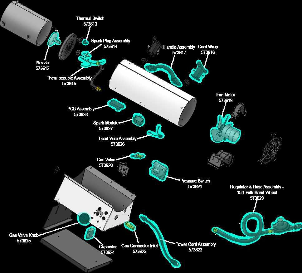 l.b. white heater parts diagram