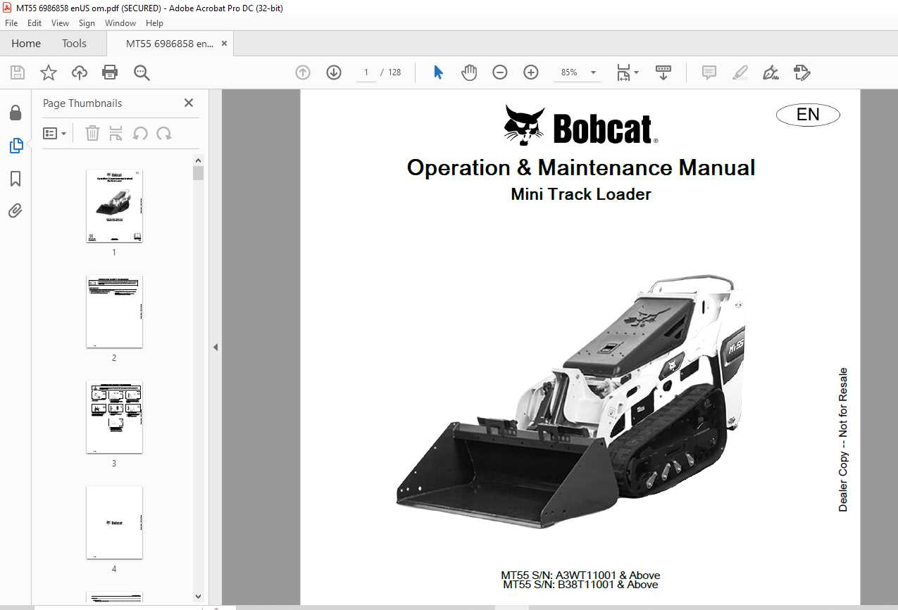 bobcat mt55 parts diagram