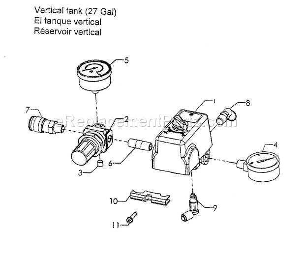 air compressor pressure switch parts diagram