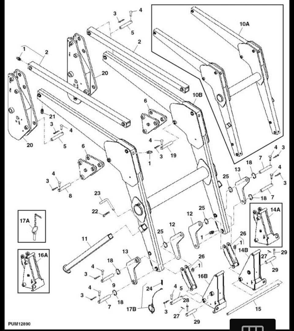 john deere 640 loader parts diagram