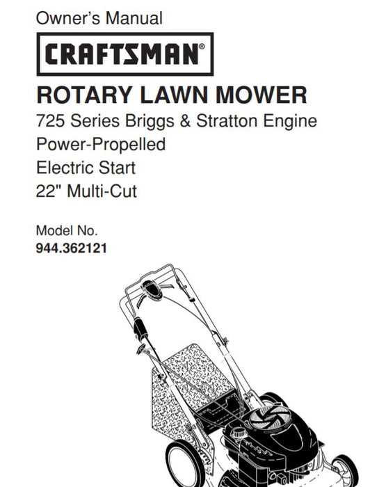 craftsman self propelled lawn mower parts diagram