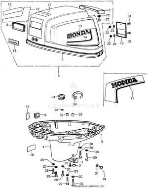 honda 15 hp outboard parts diagram