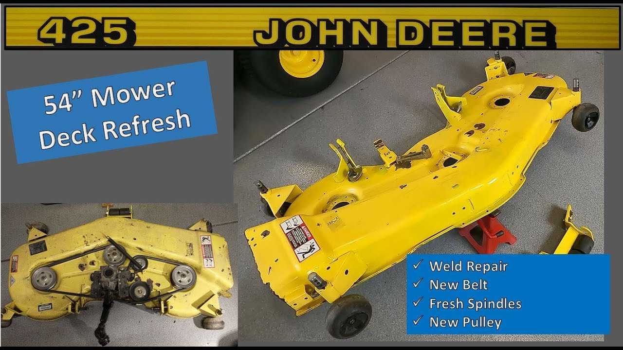 john deere 425 mower deck parts diagram