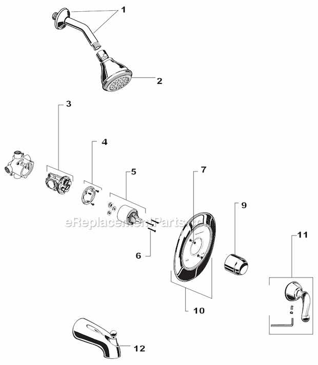 american standard faucet parts diagram