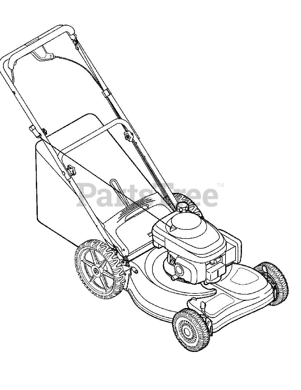 mtd push mower parts diagram