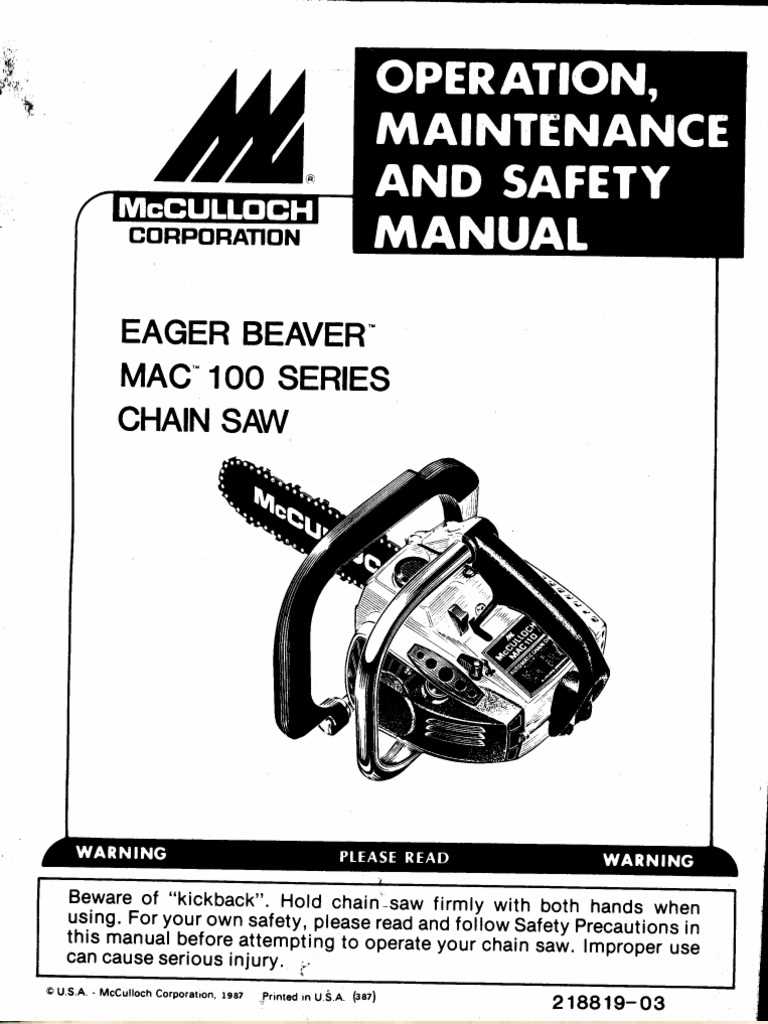 mcculloch 110 parts diagram