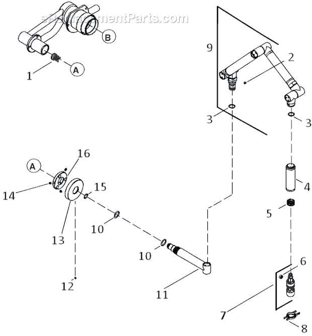 kohler kitchen faucet parts diagram