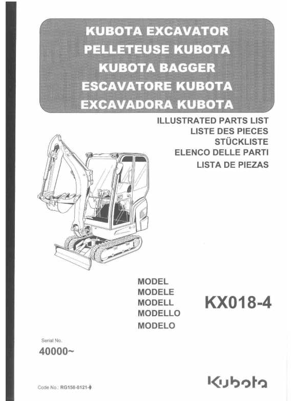 kubota kx018 4 parts diagram