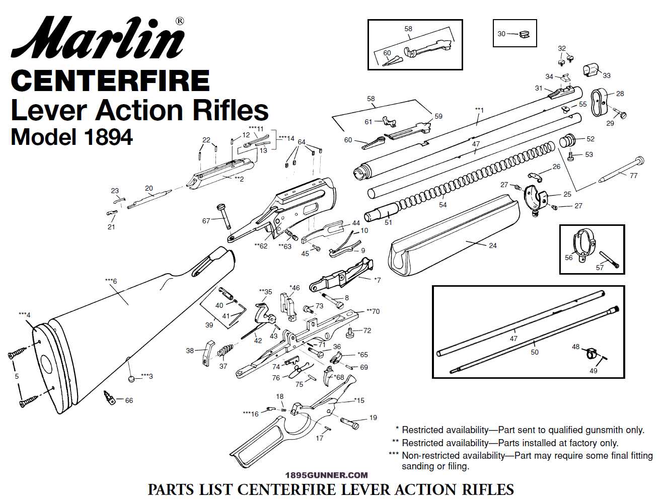 winchester model 94 parts diagram
