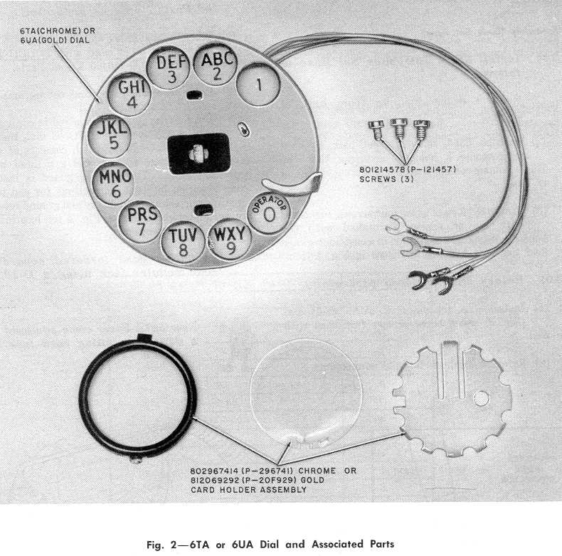 old telephone parts diagram