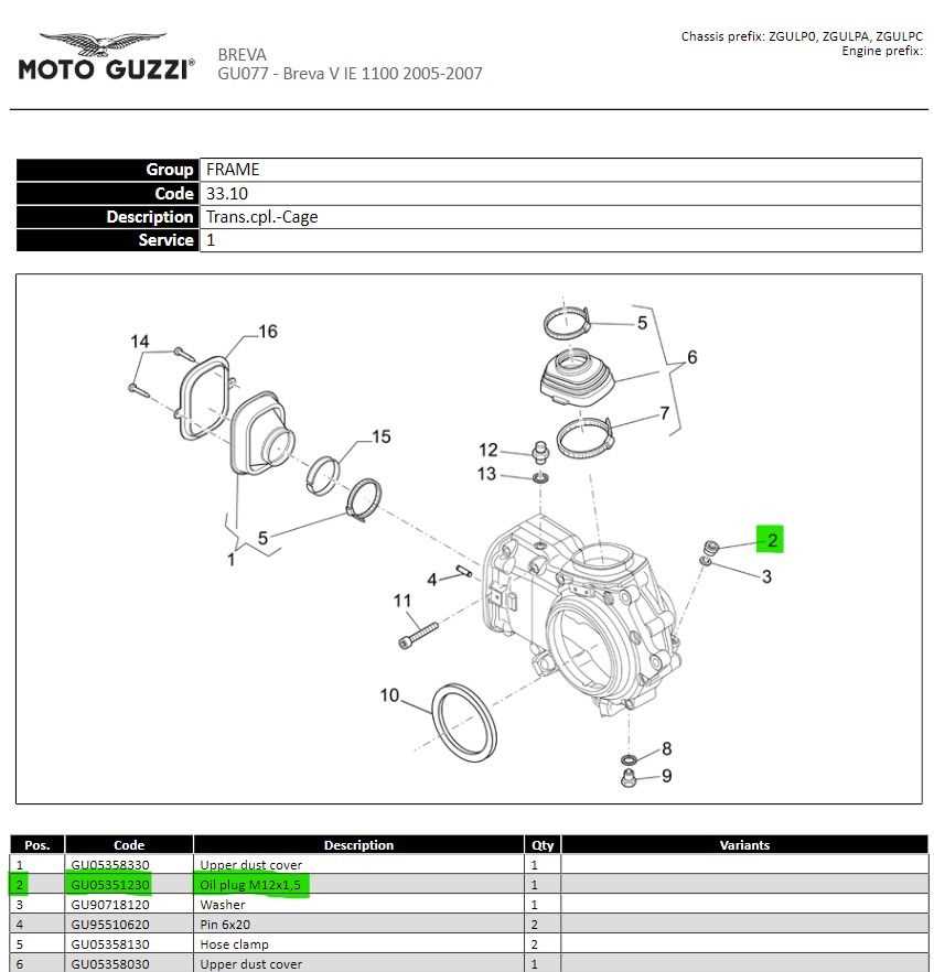 moto guzzi parts diagram