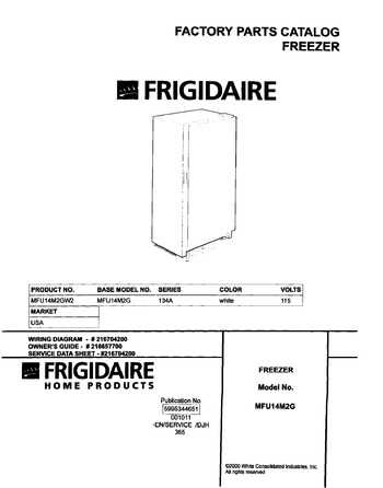 frigidaire freezer parts diagram