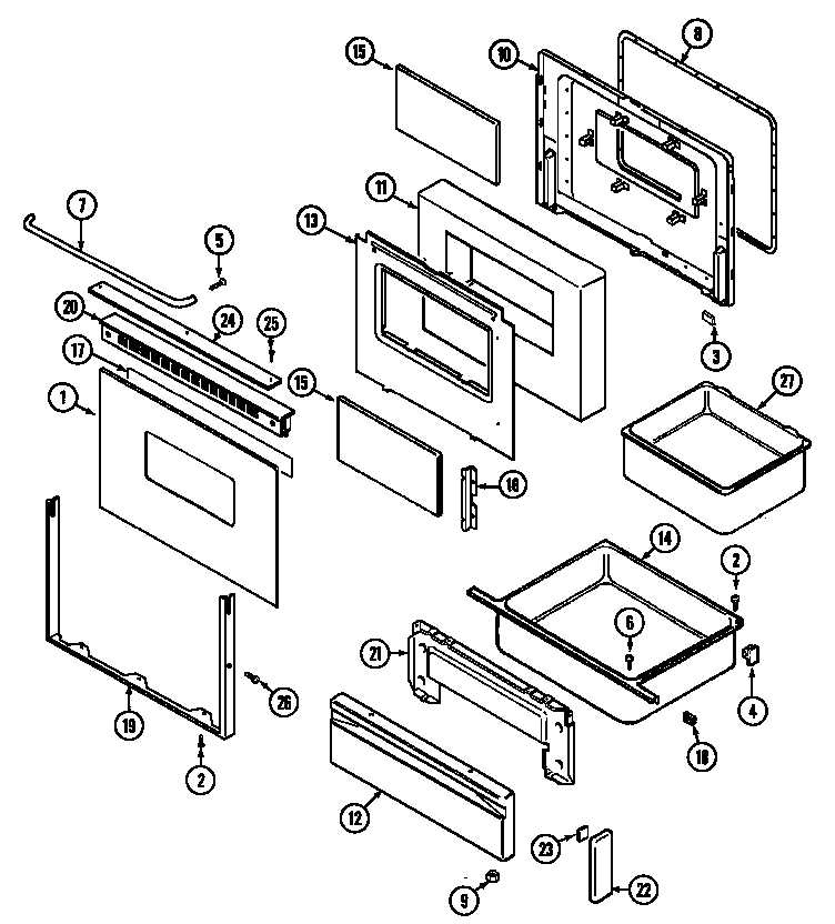 maytag oven parts diagram