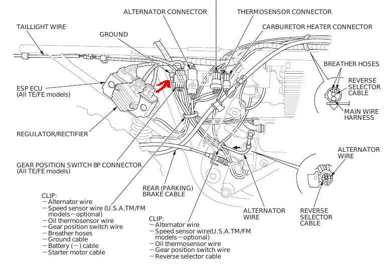 2002 honda rancher 350 parts diagram