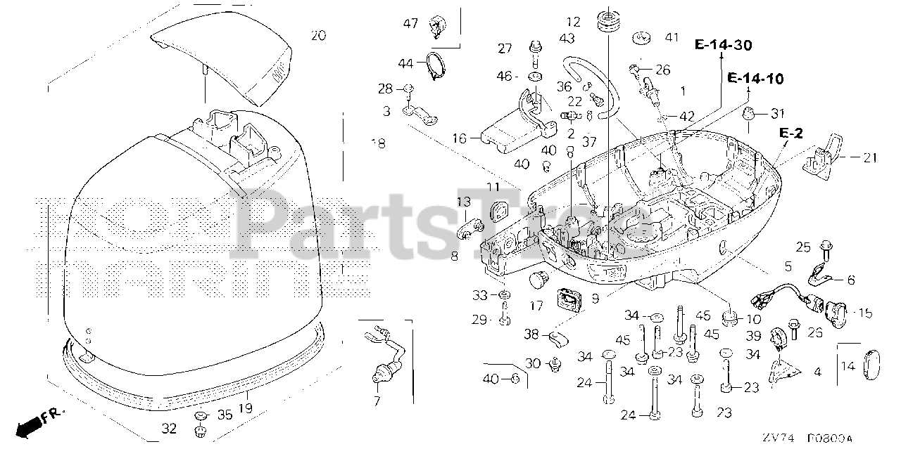 honda outboard parts diagram