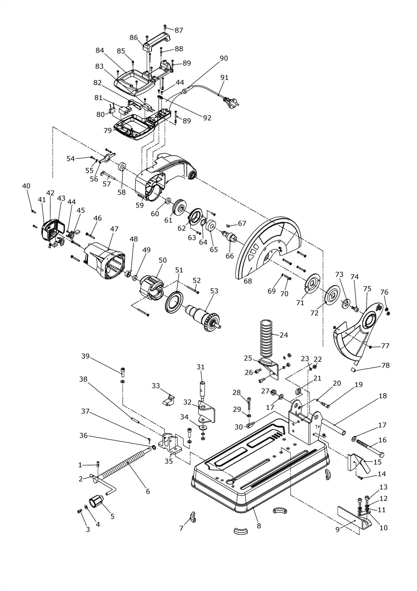 bosch table saw parts diagram