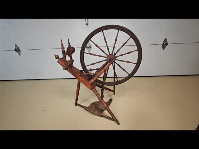 antique spinning wheel parts diagram