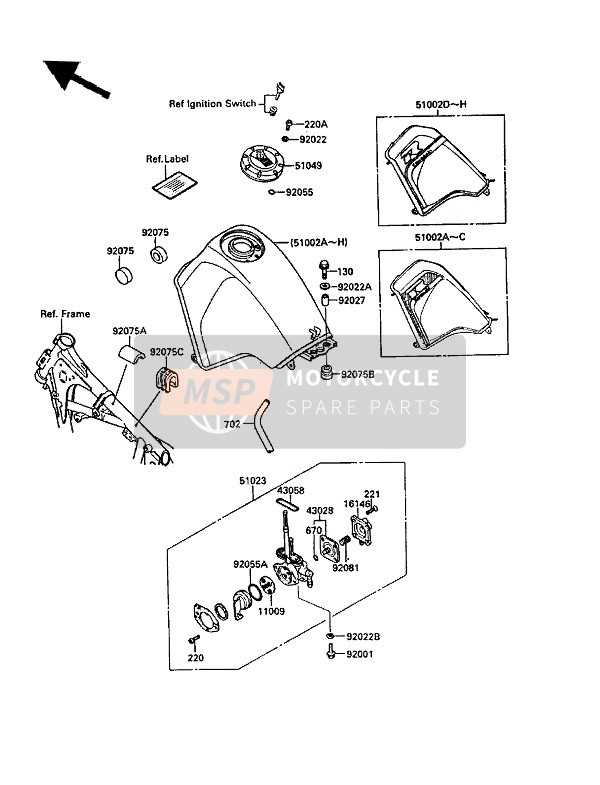kawasaki klr650 parts diagram