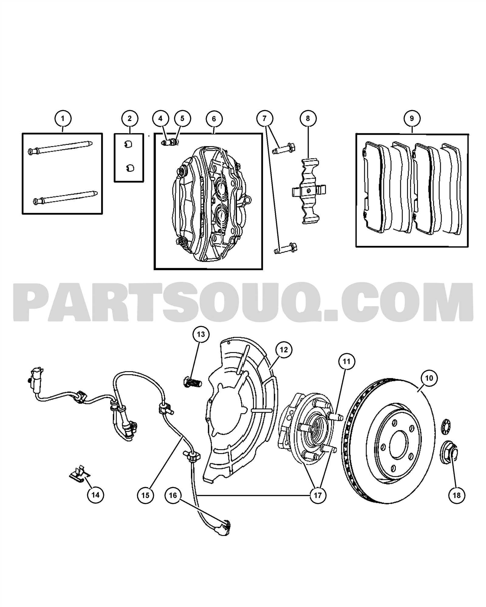 jeep brake parts diagram