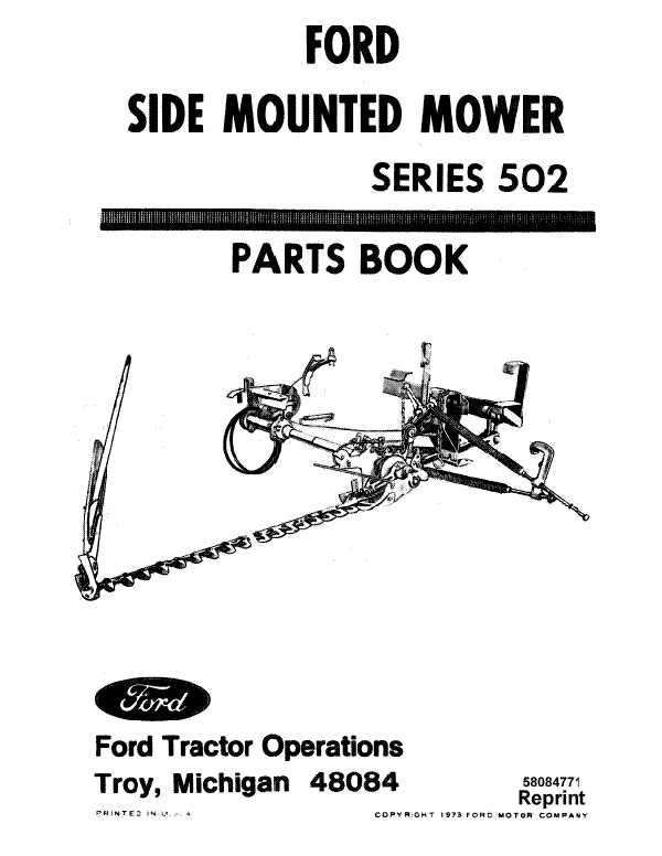 ford 501 sickle mower parts diagram