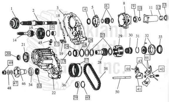 exploded view np246 transfer case parts diagram